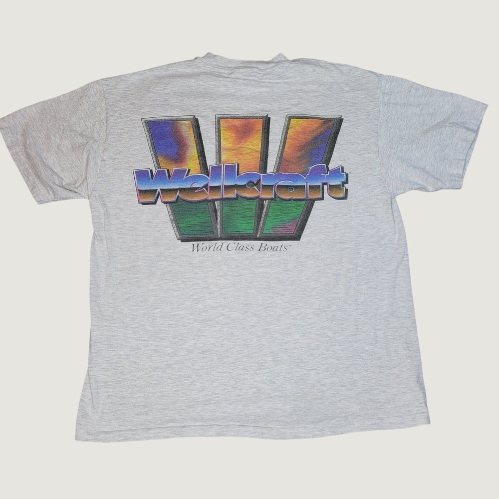 Wellcraft World Class Boats 90's Vintage L Shirt Single Stitch USA Back Graphic